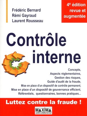 cover image of Contrôle interne --4e éd.